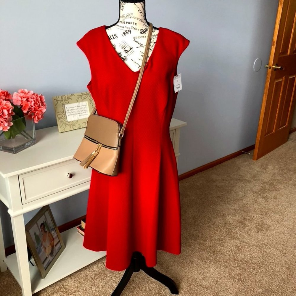 Liz Claiborne Fit and Flare Sleeveless Dress -